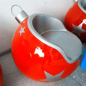 Decoraciones Navideñas para Exteriores, Adornos, Bolas, Silla Gigante de Fibra de Vidrio, Suministros para Eventos, Resistente a la Intemperie, Asiento Navideño para Centros Comerciales - Product Image 5