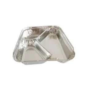 Factory Price Steam Table 3 compartments aluminium foil food tray