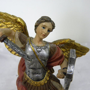 Statue artisanale religieuse personnalisée en polyrésine, fabrication du saint-<span class=keywords><strong>michael</strong></span> archange, accessoire à base de plantes religieuse, offre spéciale - Product Image 6