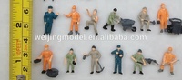 Maßstab 1:87 Bauarbeiter Miniatur-Kunststofffigur für Sammler
