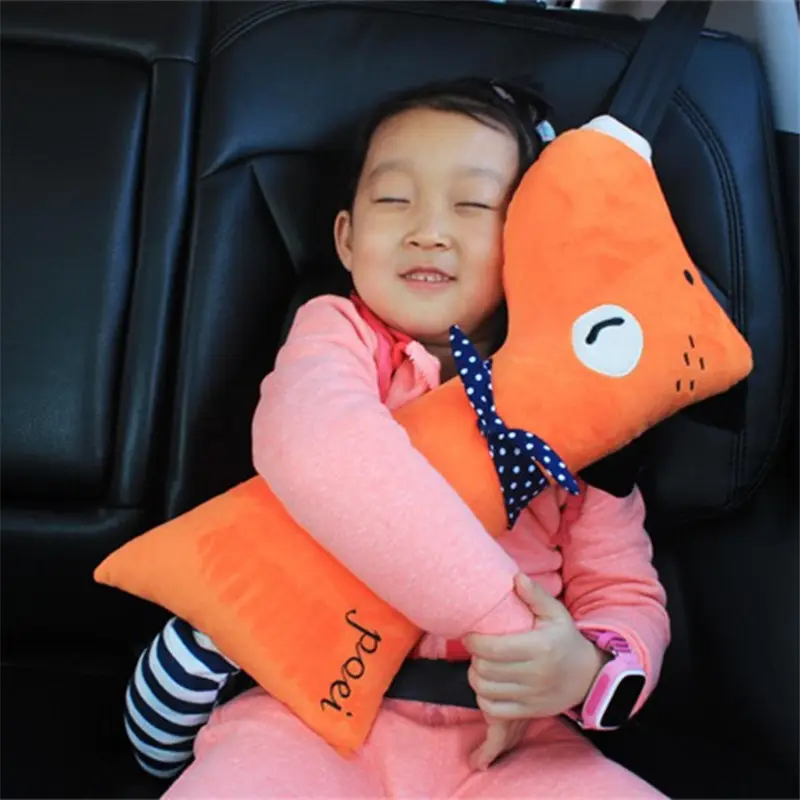Otomatik karikatür hayvan yastık araba emniyet emniyet kemeri omuz pedi korumak ayarlamak araç emniyet kemeri yastığı çocuklar için
