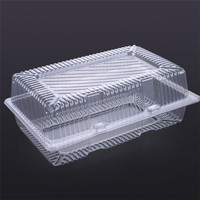 Boîte à gâteau en plastique transparente jetable personnalisée