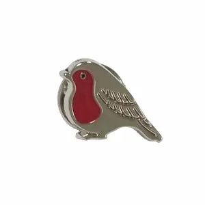 Wholesale promotional robin cute metal badge lapel pin