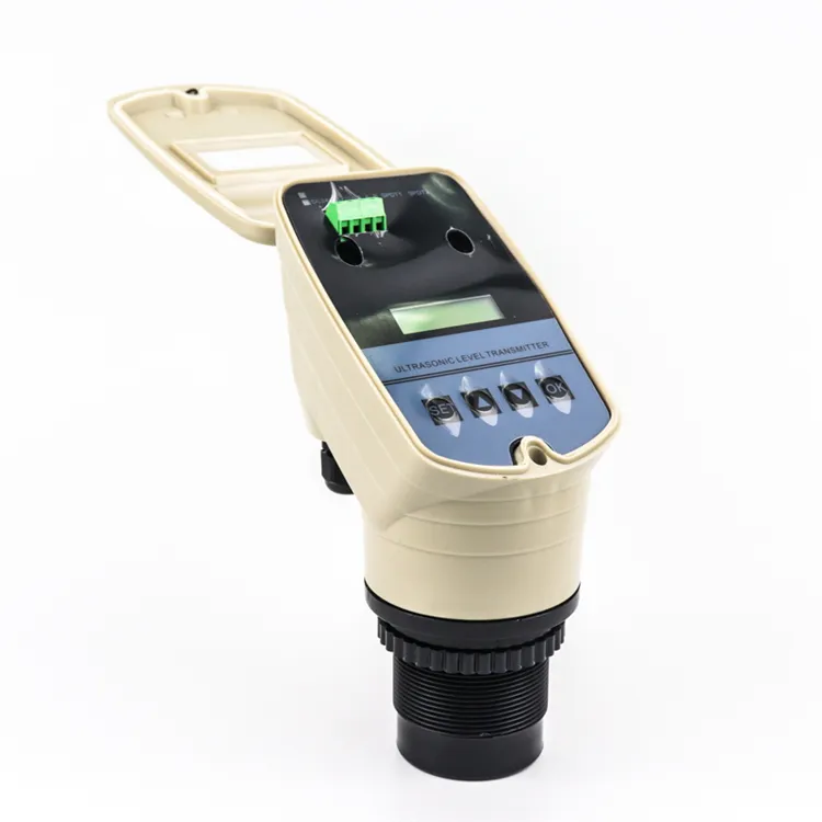 RS485 الناتج إشارة جهاز قياس منسوب المياه بالموجات فوق الصوتية قياس عمق مستشعر مستوى خزان المواد الصلبة