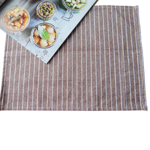 Internat ionale beliebte Baumwolle Leinen Kunst gestreifte Tischset Home Serviette - Product Image 3