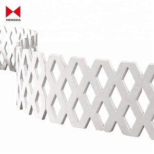 White LATTICE FENCE Outdoor Flexible Weatherproof Decorative Plastic Garden Edging <strong>Border</strong> <strong>Fencing</strong> - Product Image 1