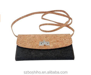 <span class=keywords><strong>Sac</strong></span> en cuir de liège écologique BOSHIHO avec bandoulière, portefeuille pour smartphone en <span class=keywords><strong>bois</strong></span>, sacs à main, pochette pour femmes - Product Image 2