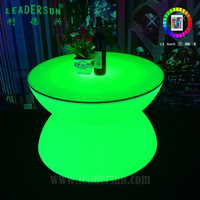 Ensemble de meubles pour événements et fêtes, table de bar ronde à double demi-cercle avec éclairage LED