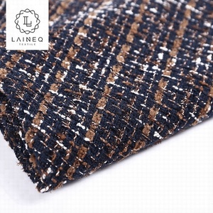 Trung Đông Phong Cách Đen Acrylic Nylon Boucle Blend Tweed Slub Coat Vải - Product Image 3