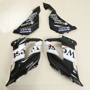 ชุดตัวถังรถสีดำสำหรับ Kawasaki, ชุดตัวถังรถสีดำสำหรับ <span class=keywords><strong>ZX6R</strong></span> แข่งรถนินจา636 XF-4124-01ชิ้นส่วนมอเตอร์ไซค์2013-2018 - Product Image 5