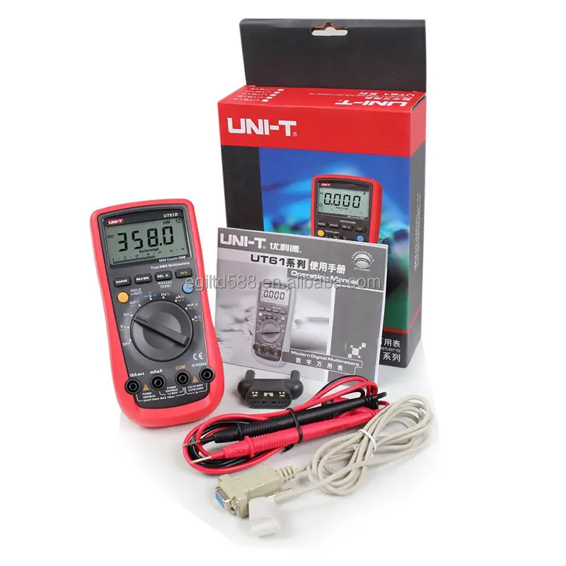 AC DC volt Ampere Ohm Tester UNI-T UT61D Lcd Digital Multitester