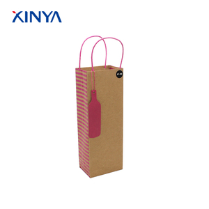 Haute qualité vente d'épicerie emballage recyclage brun kraft papier <span class=keywords><strong>vin</strong></span> sacs pour <span class=keywords><strong>les</strong></span> filles - Product Image 2