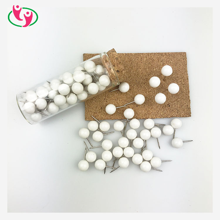 Пластиковая нажимная булавка белого цвета в форме круглой головы для Дорожной карты