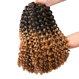 Tresses synthétiques au Crochet ombré, baguette <span class=keywords><strong>Jumpy</strong></span>, coiffure bouclée, coiffure Jumbo - Product Image 1