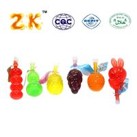 Tubes assortis de Fruits, gelée et pudding en forme de Fruits, 24 pièces