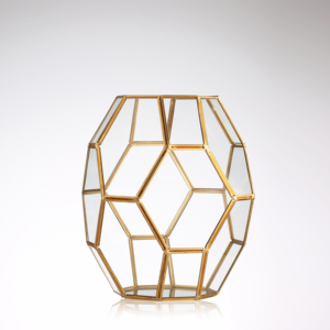 Achthoek Plant <span class=keywords><strong>Terrarium</strong></span> Glas Indoor Roségoud <span class=keywords><strong>Terrarium</strong></span> Glas Geometrisch Messing Groot - Product Image 1