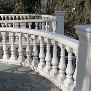 <span class=keywords><strong>Colonne</strong></span> de balcon sculptée en marbre blanc, main courante en <span class=keywords><strong>pierre</strong></span> pour décoration <span class=keywords><strong>extérieure</strong></span> - Product Image 5