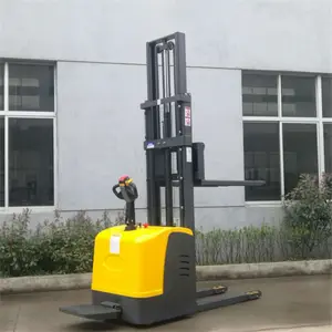 1 t economico elettrico pallet stacker carrello elevatore con 24 V batteria