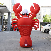 Homard gonflable géant, modèle d'animal réaliste, pour la décoration publicitaire, ST1379