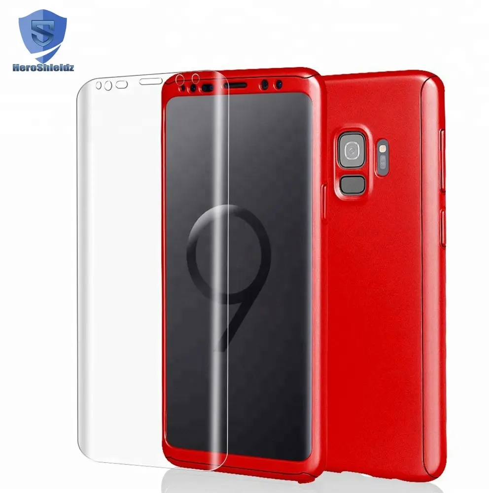 NEW S9/S9 Plus Case 360 Full Hard PC Case With Full Cover Soft Film, Anti Crack Case 360 Protection for Samsung Galaxy S9/S9+