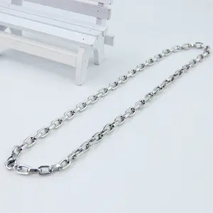 High Polish Silver 316L Stainless Steel Necklace Chain For Man