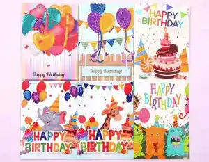 1 Stuks Hot Selling Happy Birthday 5d Diy Papier Ambachten Diamant Borduurwerk Schilderij Wenskaart