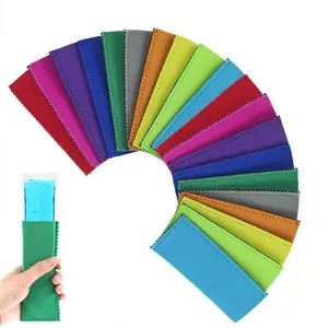 Leere Farbe Neopren Eis lutscher Pop Holder Sleeve Icy Pole Holder Cooler