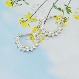 <strong>Piercing</strong> Jewelry Nose Ring Crystal Fake <strong>Septum</strong> Clip on Body Jewelry Hoop Rings - Product Image 4