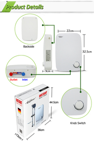 Cuarto de ducha se calentador de agua eléctrico instantáneo para Tailandia o mercado de Vietnam - Product Image 3