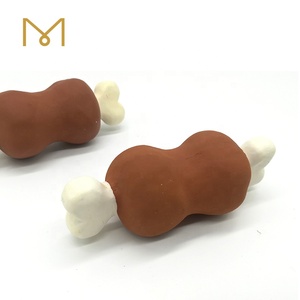 Nuovo produttore di prodotti in lattice di gomma naturale a forma di carne cigolante cane da masticare giocattoli per animali domestici per cani di piccola taglia - Product Image 1