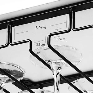 Single-Tier Under Cabinet <strong>Wine</strong> <strong>Glass</strong> <strong>Hanging</strong> <strong>Rack</strong> Metal Storage <strong>Rack</strong> - Product Image 3