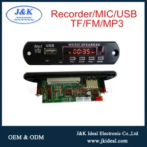 Jk3090 USB grabador mp3 módulo pcb del amplificador, tarjeta del tf mp3 placa del módulo