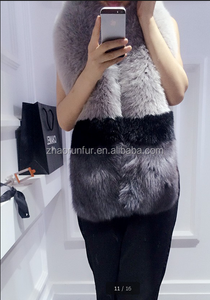 Luxe Long Naturel Blanc Bleu <span class=keywords><strong>Fourrure</strong></span> De Renard Étole Boa Châle Wrap Femmes Écharpe De <span class=keywords><strong>Fourrure</strong></span> De Renard - Product Image 4