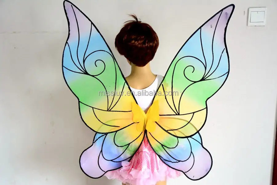 Disfraz de fiesta para niños, alas de Ángel grandes, alas de Ángel grandes, mariposa grande
