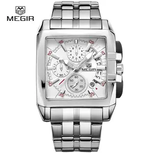 Megir-montre à quartz pour hommes, nouvelle marque de mode, chronographe, heure de pointe pour hommes, avec calendrier, 2018