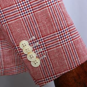 Giacca <span class=keywords><strong>doppiopetto</strong></span> da <span class=keywords><strong>uomo</strong></span> stile coreano in tessuto sottile di lana rosa con decorazione a bottoni collezione primavera estate <span class=keywords><strong>cappotti</strong></span> da <span class=keywords><strong>uomo</strong></span> - Product Image 4