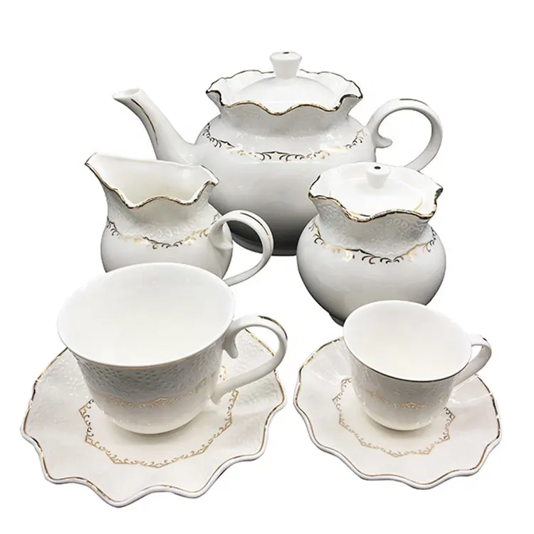 YDY – service à thé en céramique indien, en porcelaine fine, personnalisé, de styliste, vente en gros, 17 pièces