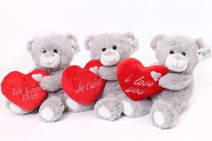 Saint-valentin — peluche ours en peluche, animal personnalisé, cœur rouge, doux, pour enfants, nouvelle collection - Product Image 2