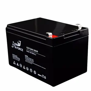 OEM Baterai Tenaga Surya 12V 12Ah, Baterai Asam Timbal GEL Tahan Lama untuk Penyimpanan