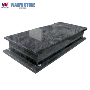 หลุมฝังศพหินแกรนิตสีดำขัดเงาดีไซน์ทันสมัยราคาถูก - Product Image 1