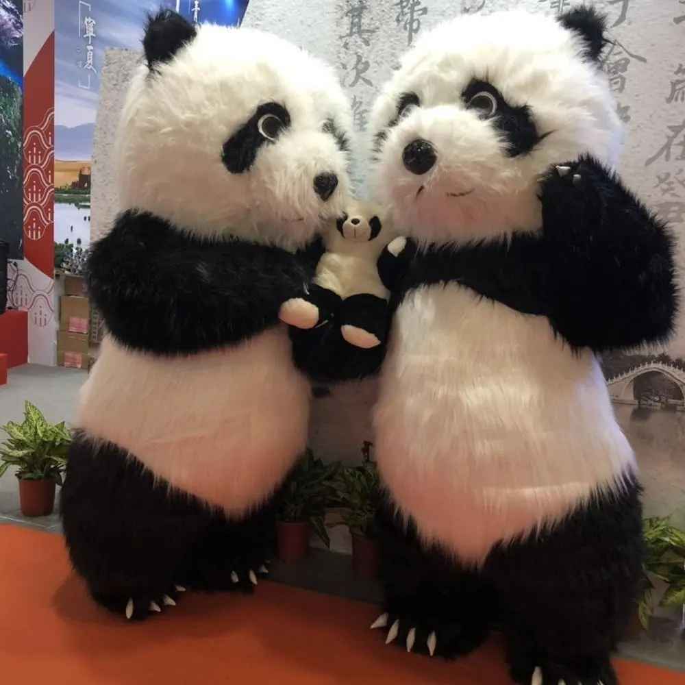 Costume de mascotte de panda gonflable, danse de parada, 2022