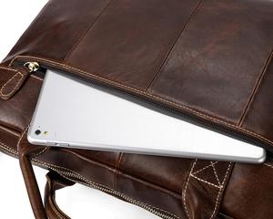 Amazonbolsos leather cowhide leather coat fashion Men's purse shoulder bussiness briefcase men bag - Product Image 4