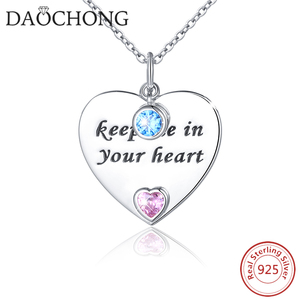 Daochong สร้อยคอส่วนบุคคลรูปหัวใจทำจากเงินสเตอร์ลิง925หัวใจสั่งทำ - Product Image 2