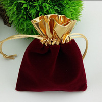 Groothandel Polyester Fluwelen Trekkoord Zakjes Voor Sieraden Voor Necksaces Horloges Koffieglazen Custom Logo Bedrukt