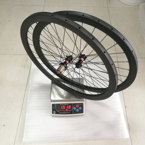 Paire de roues de vélo de route en fibre de carbone, 40MM, légère, à large bord - Product Image 5