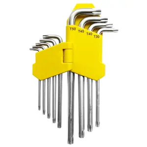 Personnalisé 9 pièces bras court Torx clé hexagonale ensemble d'outils clé 171 jeu d'outils à douille clé allen clé dynamométrique à six pans creux