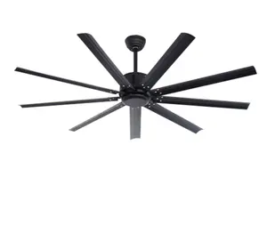 60 inch industrial fan metal ceiling fan AC pure copper motor 9 metal blade with remote control giant ceiling fan