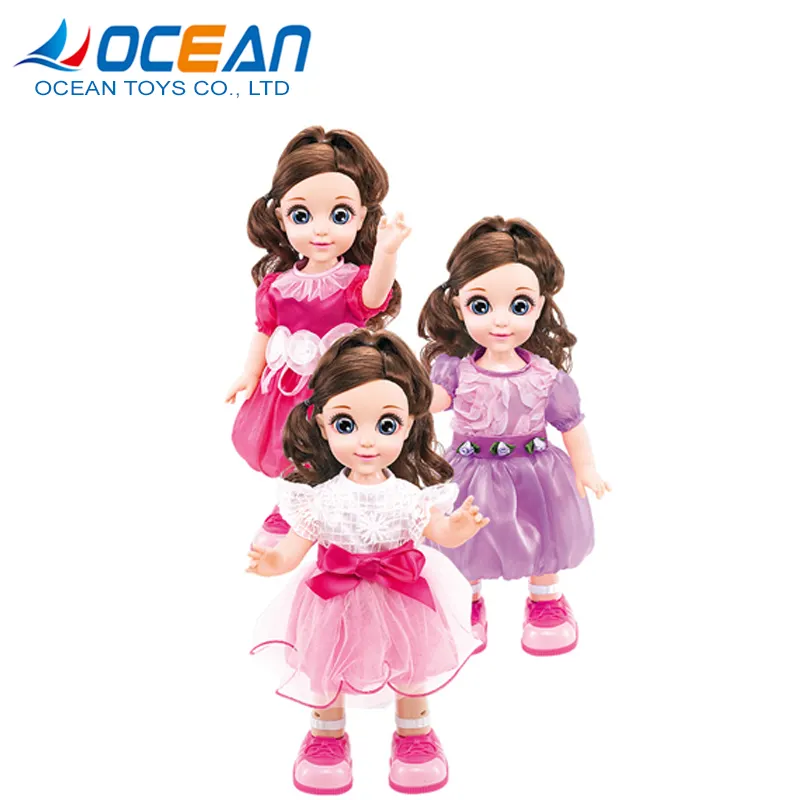 B/O de niñas moda niñas caminando bailando muñecas juguetes para niños