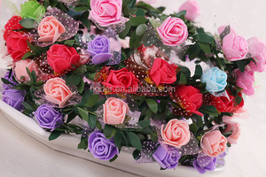 De Bruiloft Bloem Hoofd Krans Roze Kinderen Hoofdtooi Lente Decoratieve Witte Bloem Haar Krans