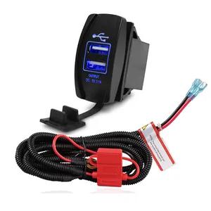 CHSKY 汽车 5V 3.1A 双 USB 电源充电器防水适配器与高品质的线束耐热汽车配件